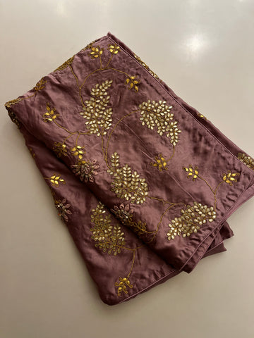 Mauve Pink Heavy Silk saree