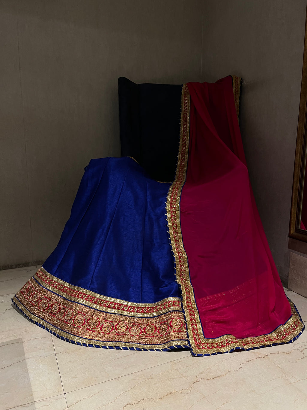 Raw Silk Lehenga Set
