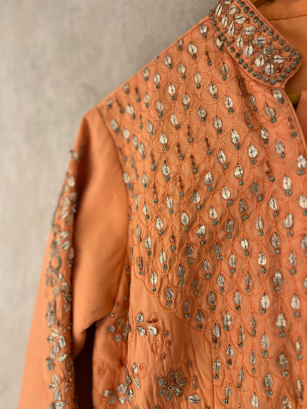 Peach Silk Gown