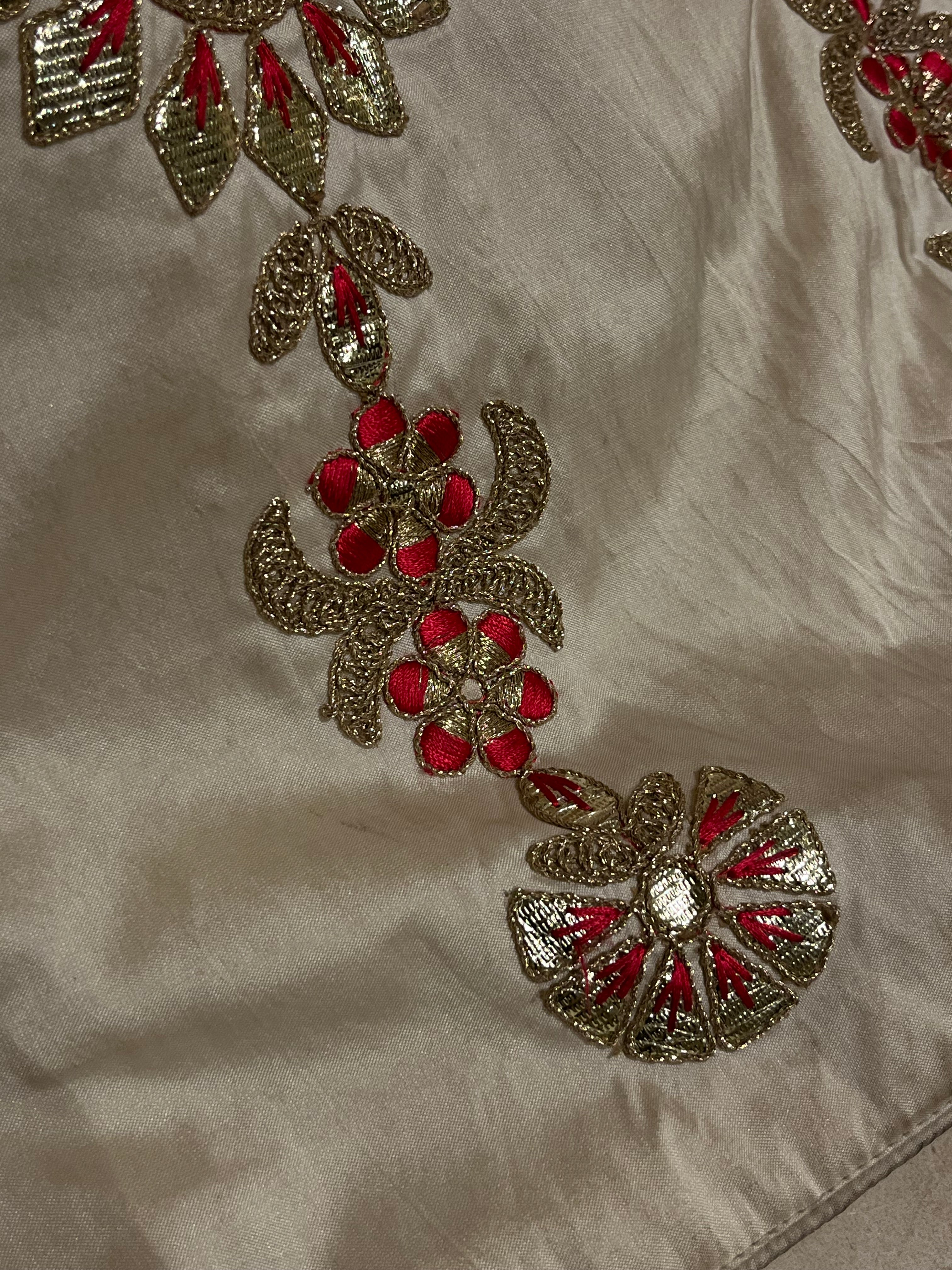 Crème Silk Lehenga