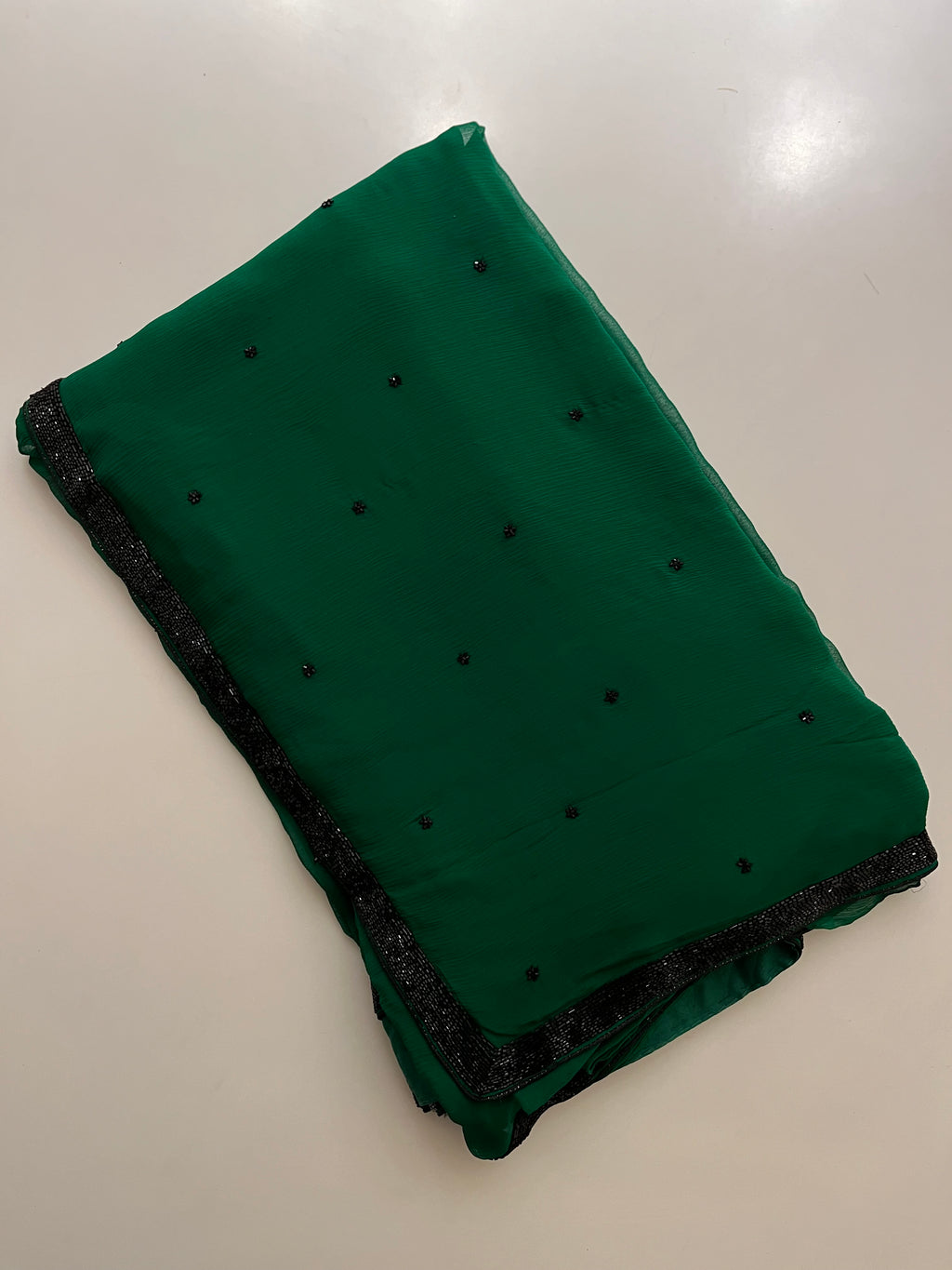 forest green Cocktail saree