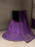 Beautiful Purple Bandej Lehenga Set
