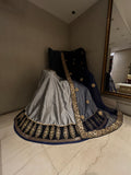 Grey & Navy lehenga set
