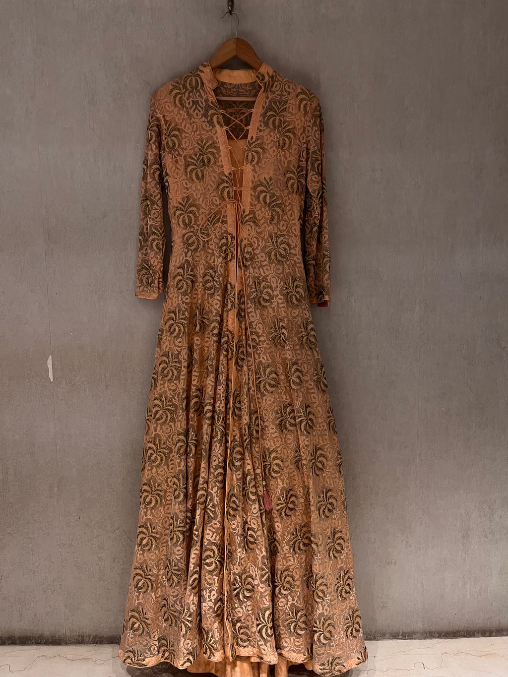 Peach Jacket Anarkali