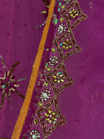 Gilded Mauve Lehenga Set