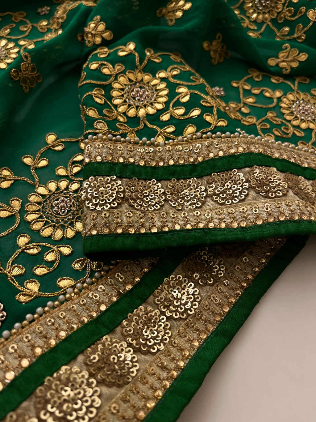 madhuri dixit designer half-half saree