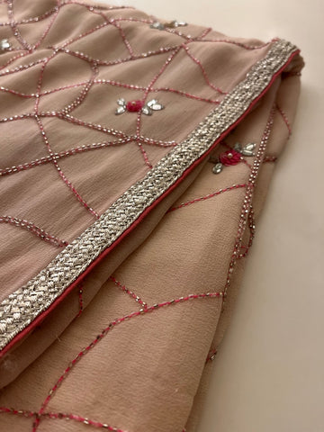 Rose Pink Elegant Saree