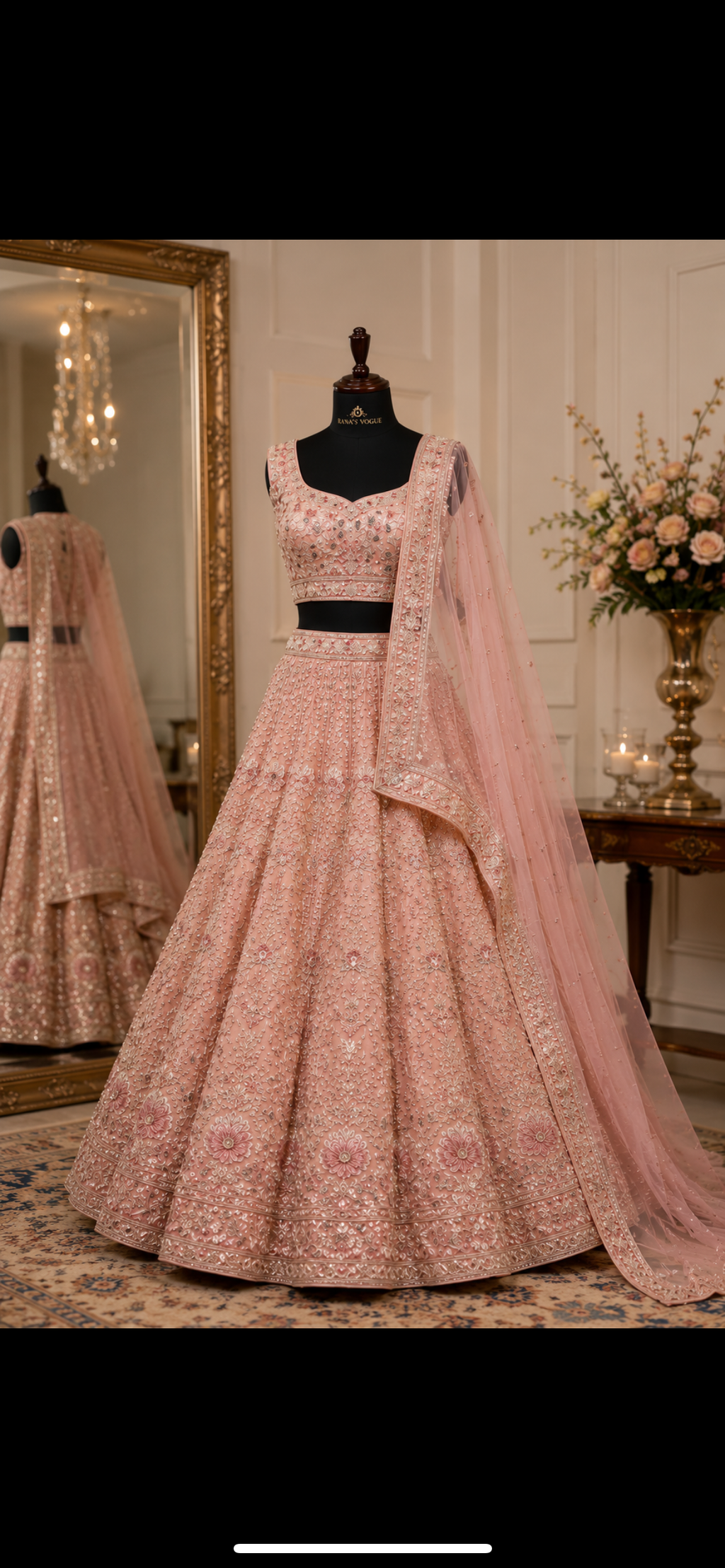 Rose quartz lehenga