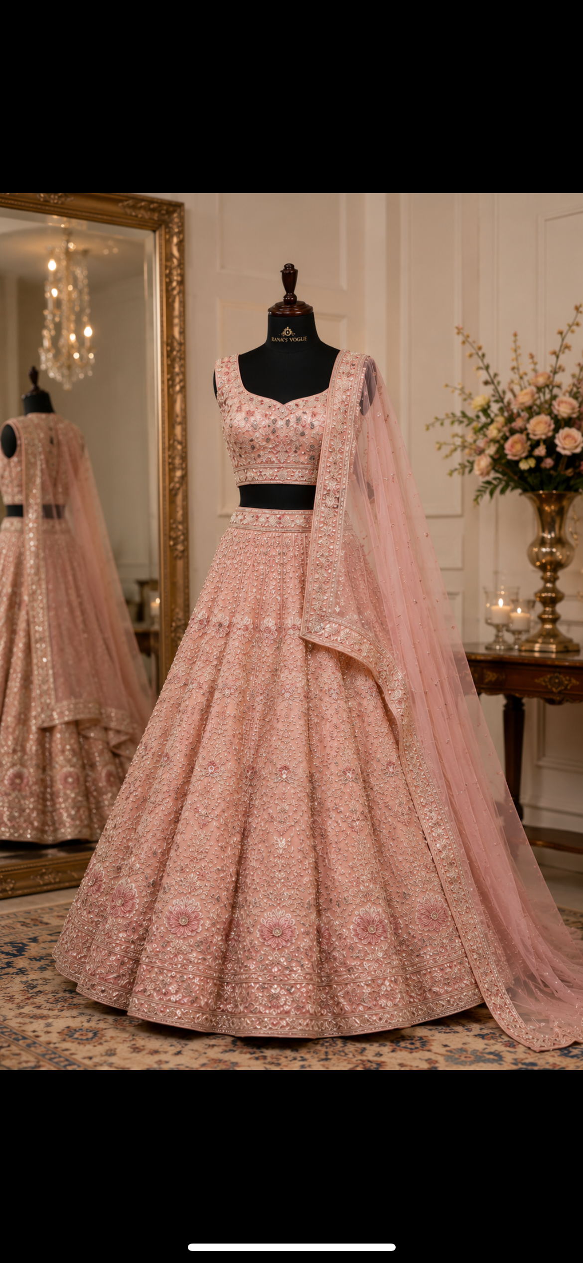 Rose quartz lehenga
