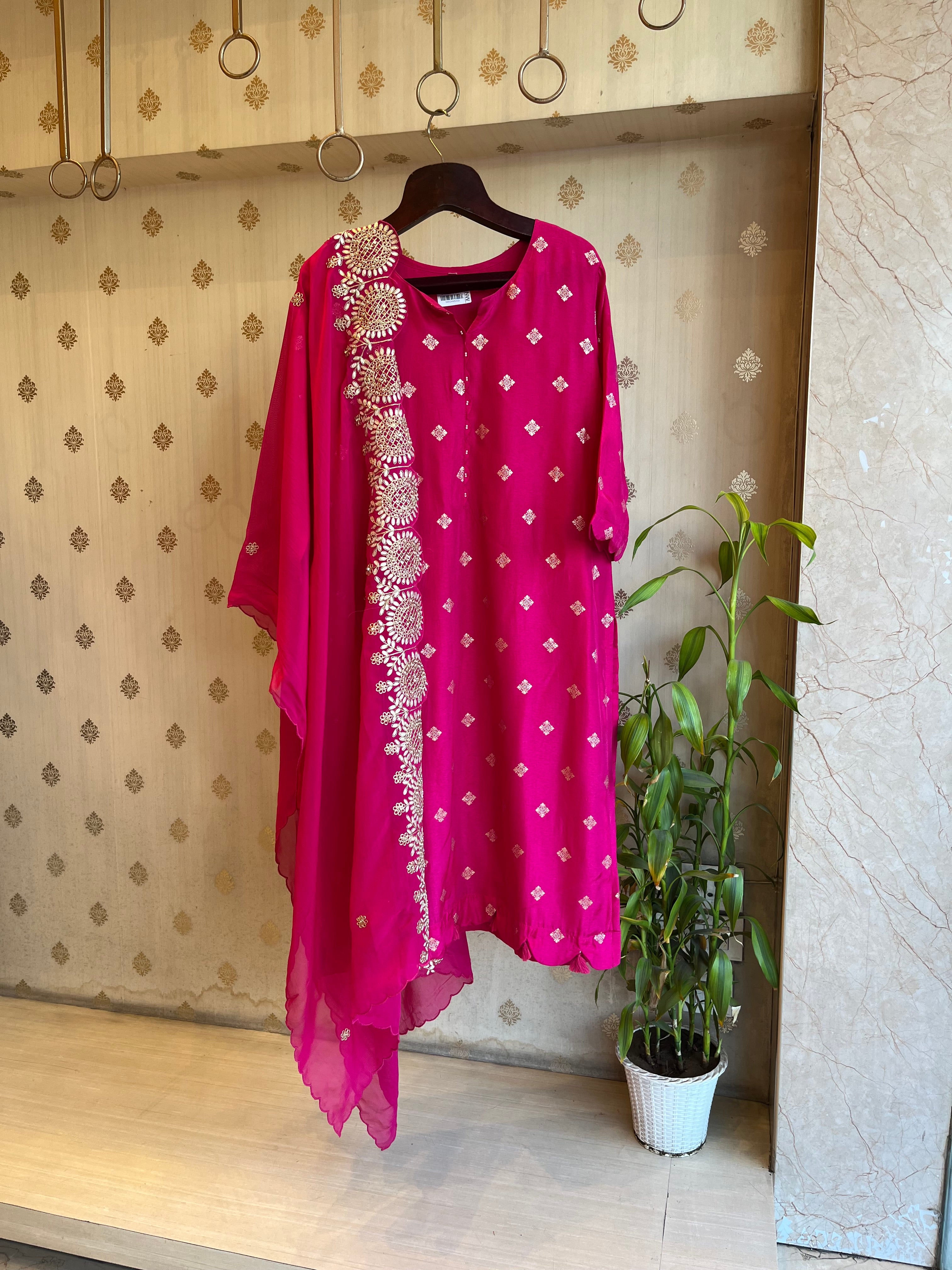 Raani Pink Silk Suit