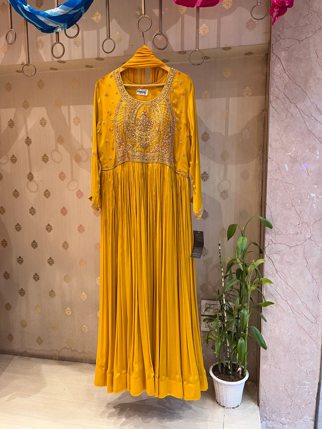 Mustard Yellow Anarkali