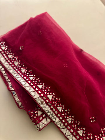 Mirror work Rani Lehenga