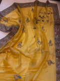 Haldi yellow pure georgette