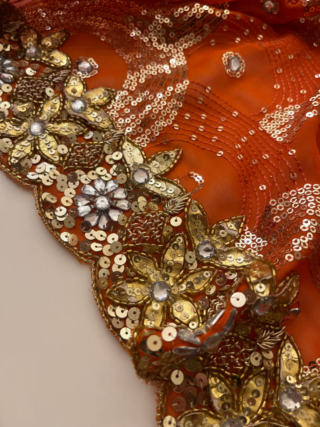 Rust Orange Saree