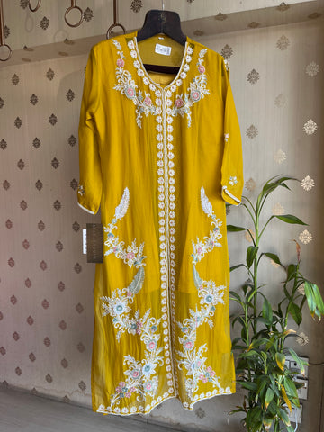 Mustard Organza suit