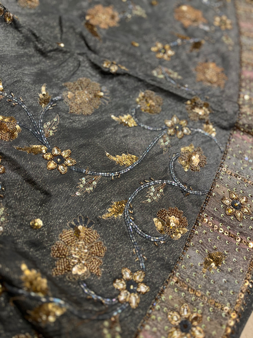 Unstitched Grey Lehenga