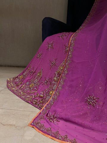 Gilded Mauve Lehenga Set