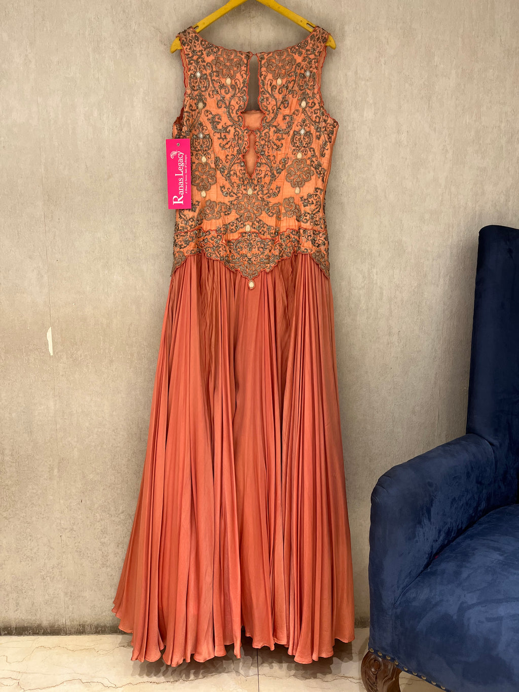 Peach Corset Gown