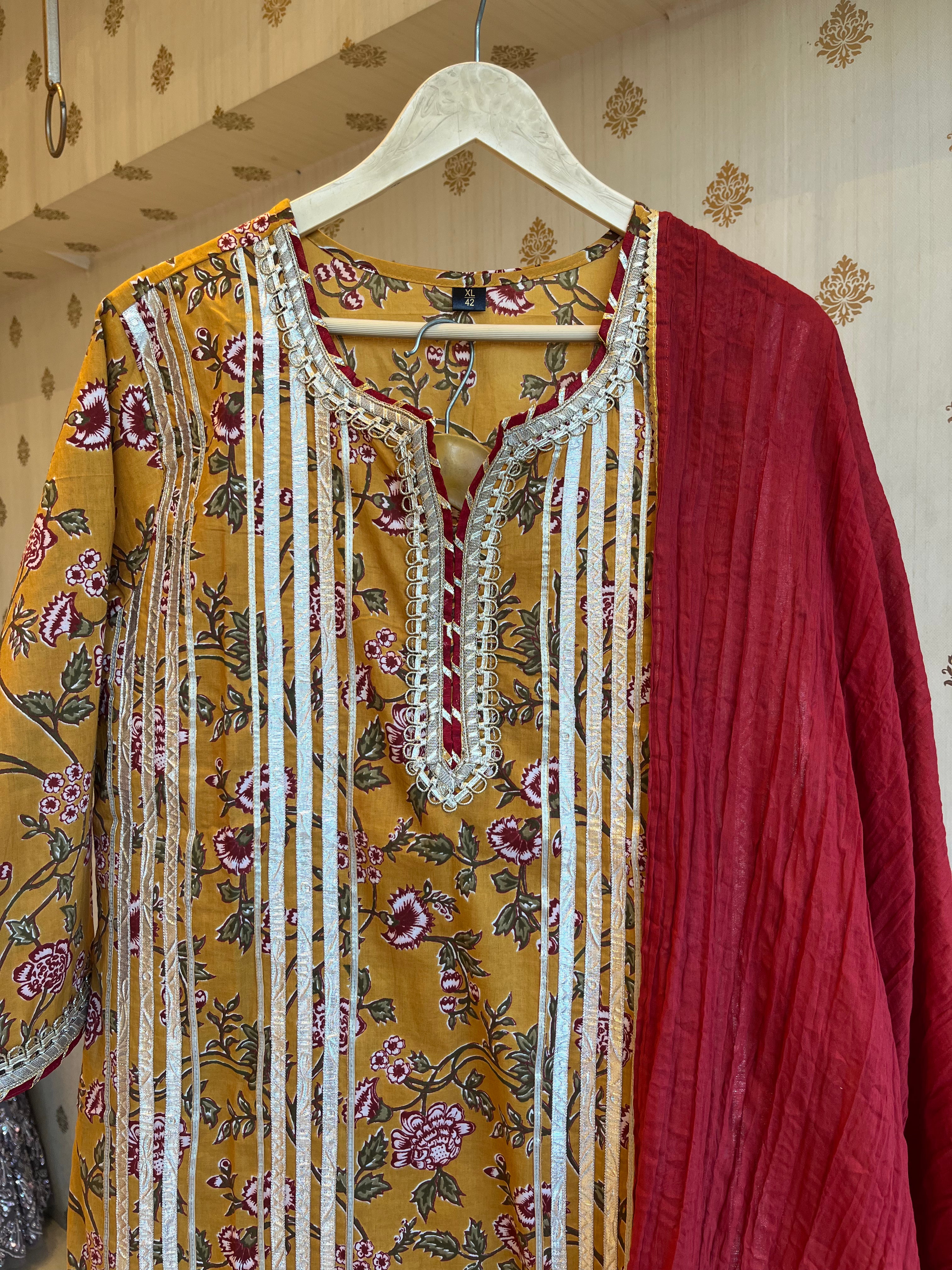 Printed Cotton Sharara Suit