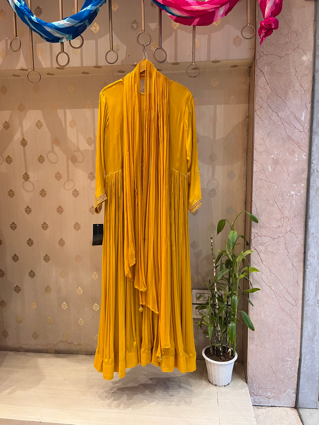 Mustard Yellow Anarkali