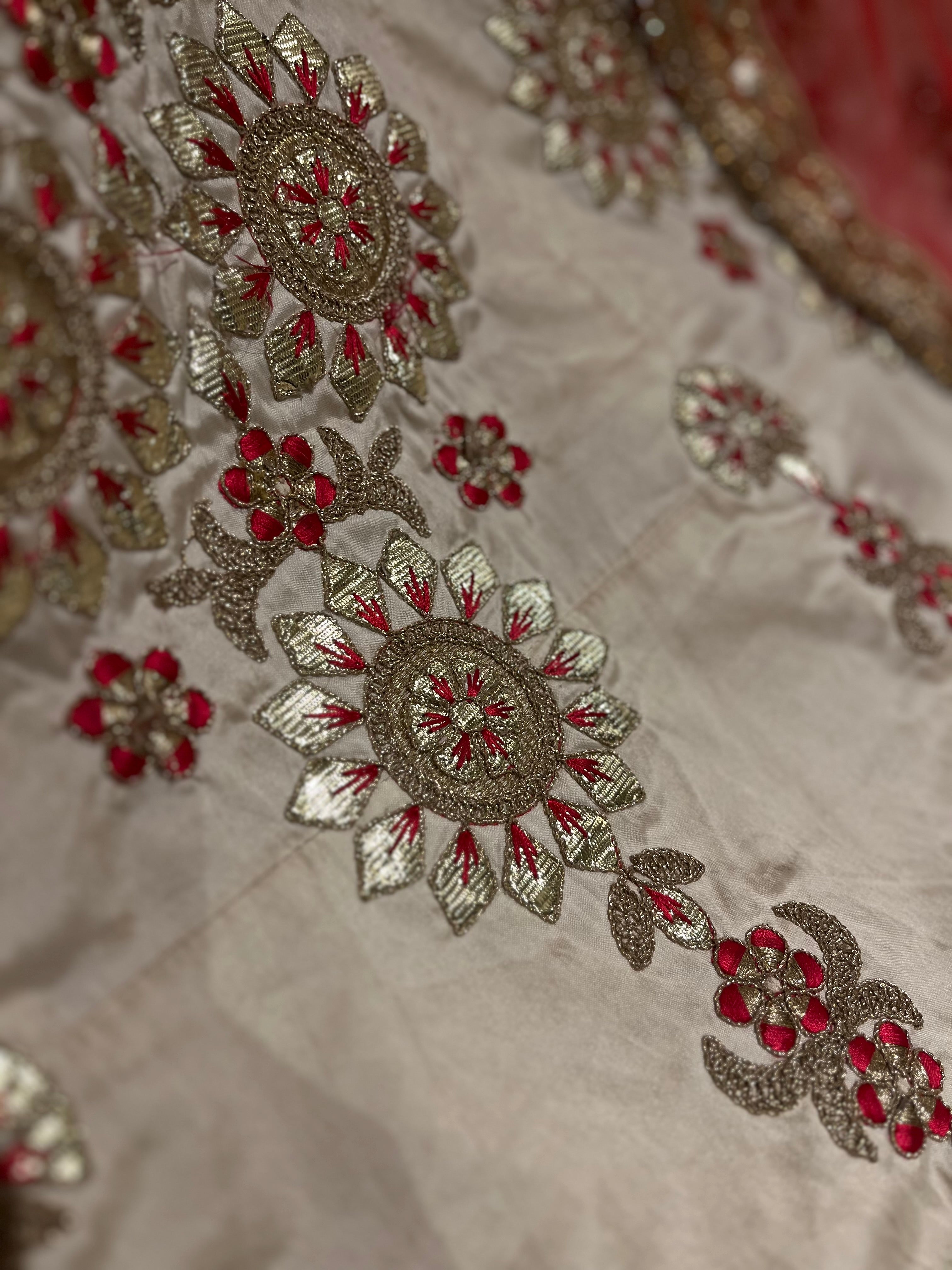 Crème Silk Lehenga