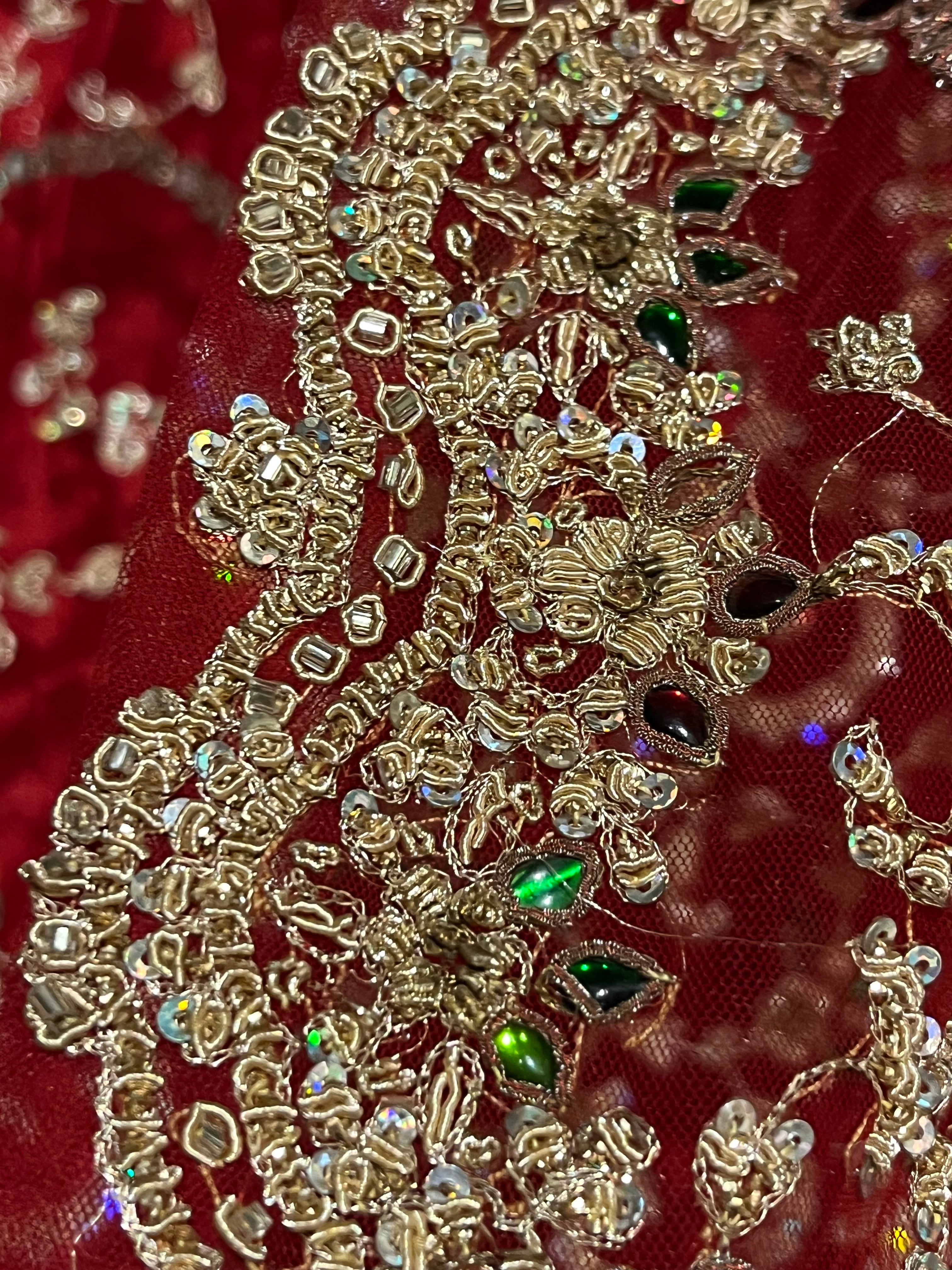 bridal sequins glam lehenga set