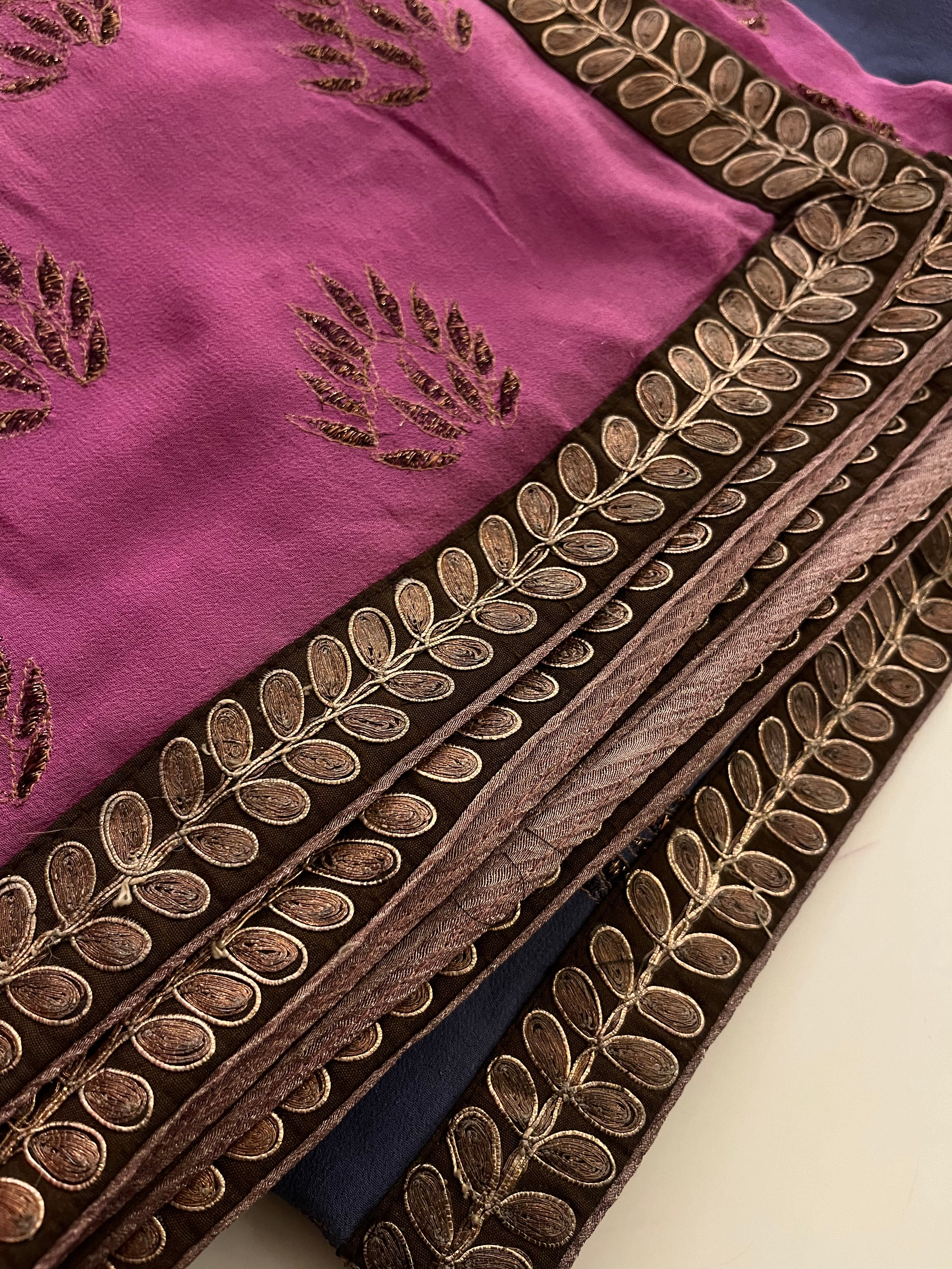 Pink to Purple Ombré Saree