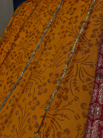 Net & Brocade Traditional Lehenga