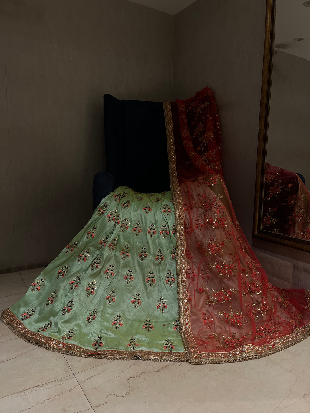 Mint Green Lehenga Set