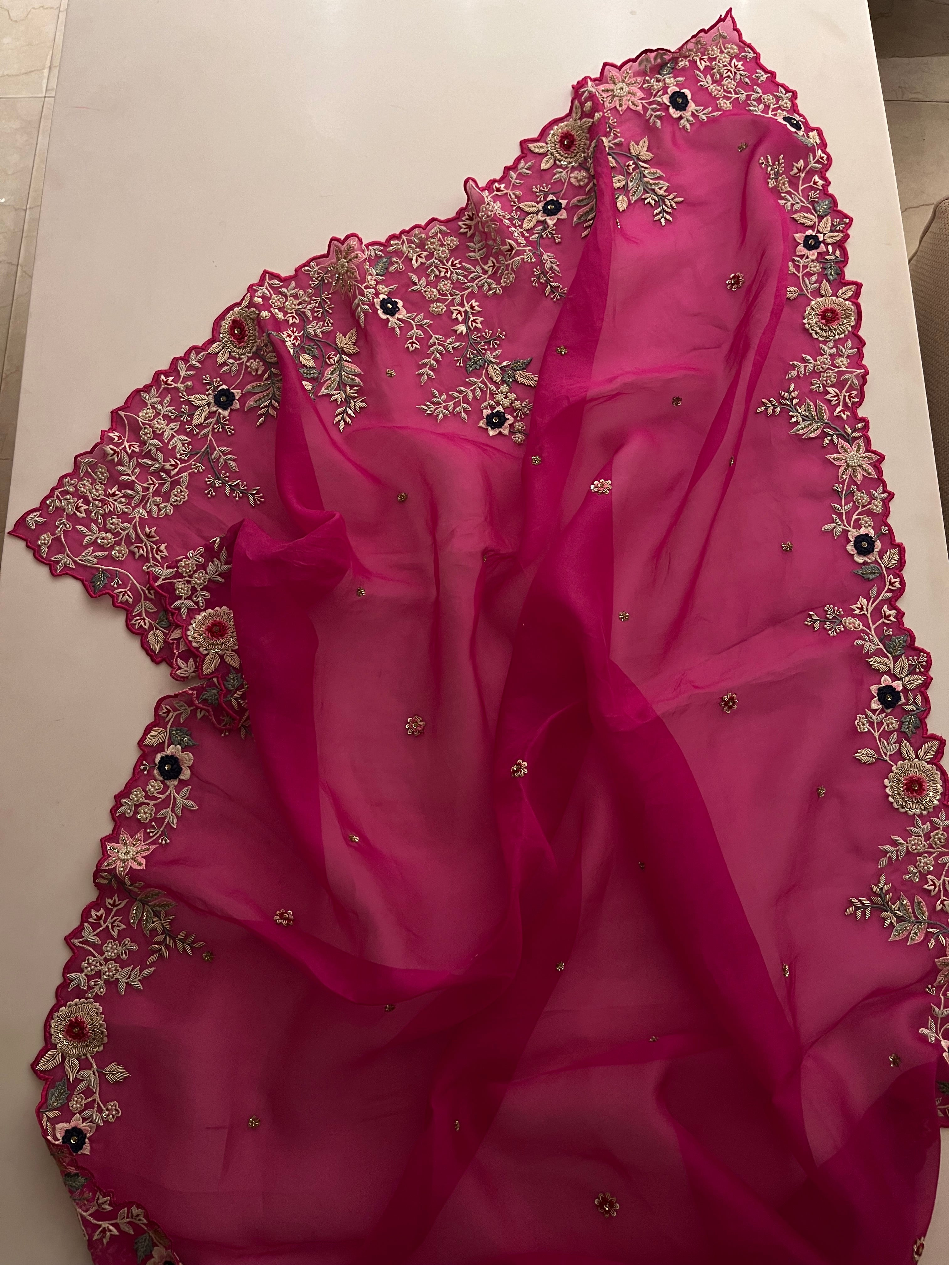Exclusive Raani Organza saree