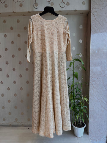 chikankari anarkali kurta