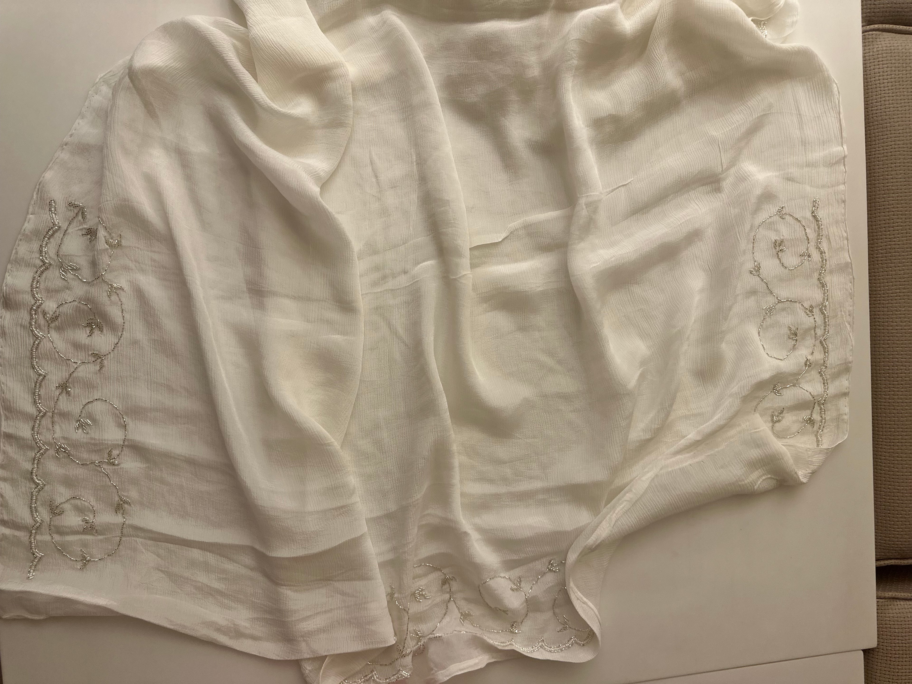 Diamond Saree in Ivory