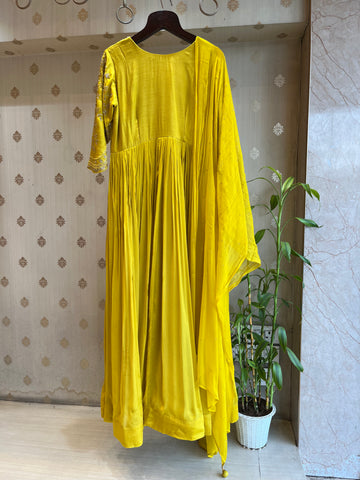 Summer Yellow anarkali set