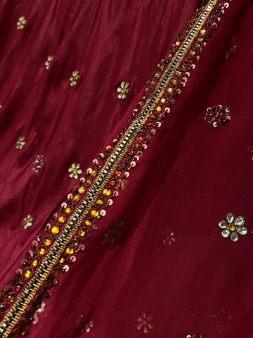 Wine Grace Lehenga Set