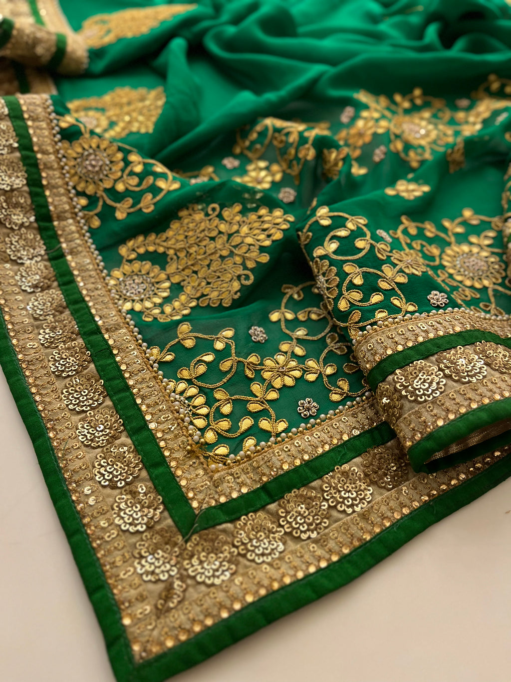 madhuri dixit designer half-half saree