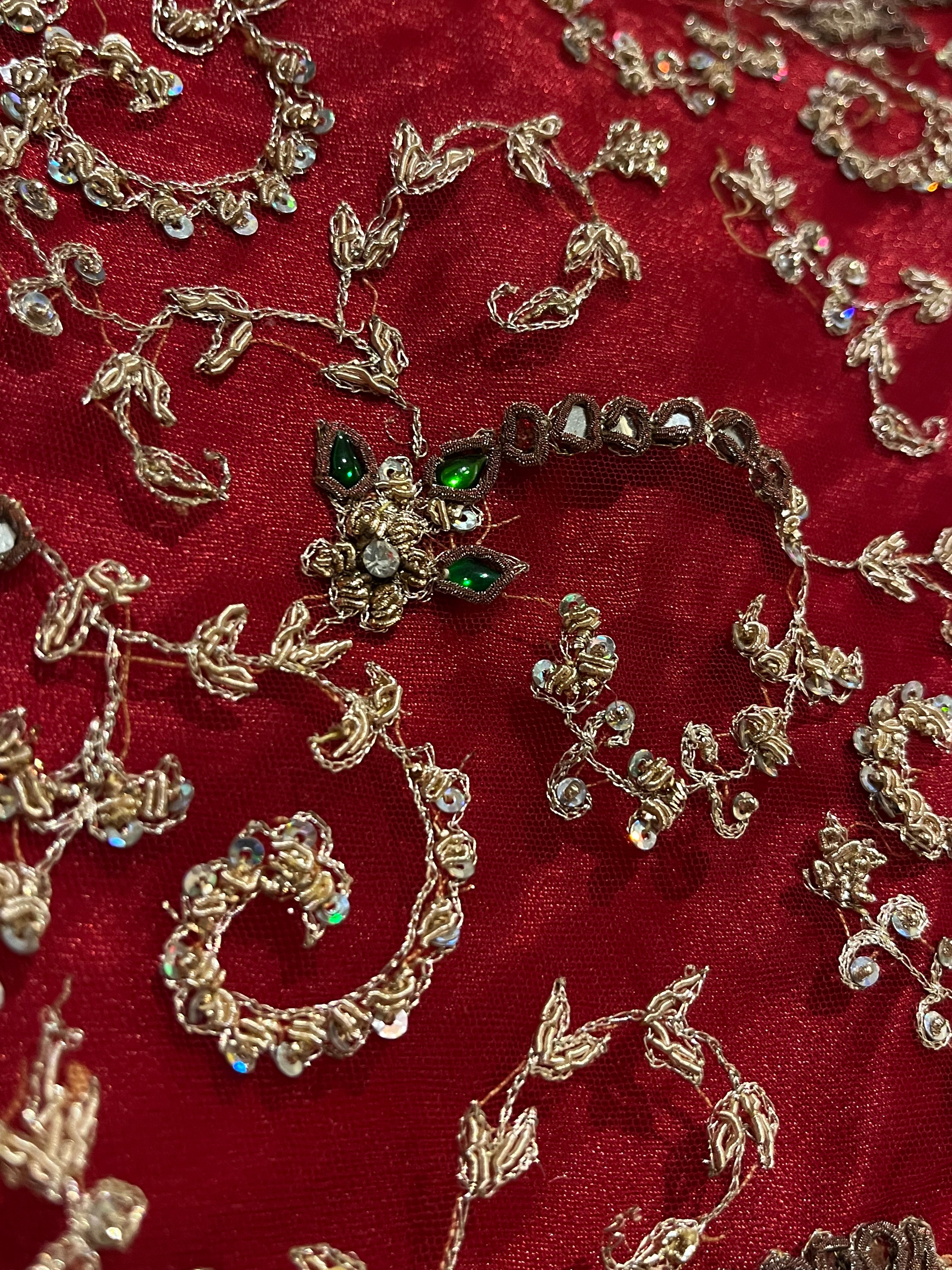 bridal sequins glam lehenga set