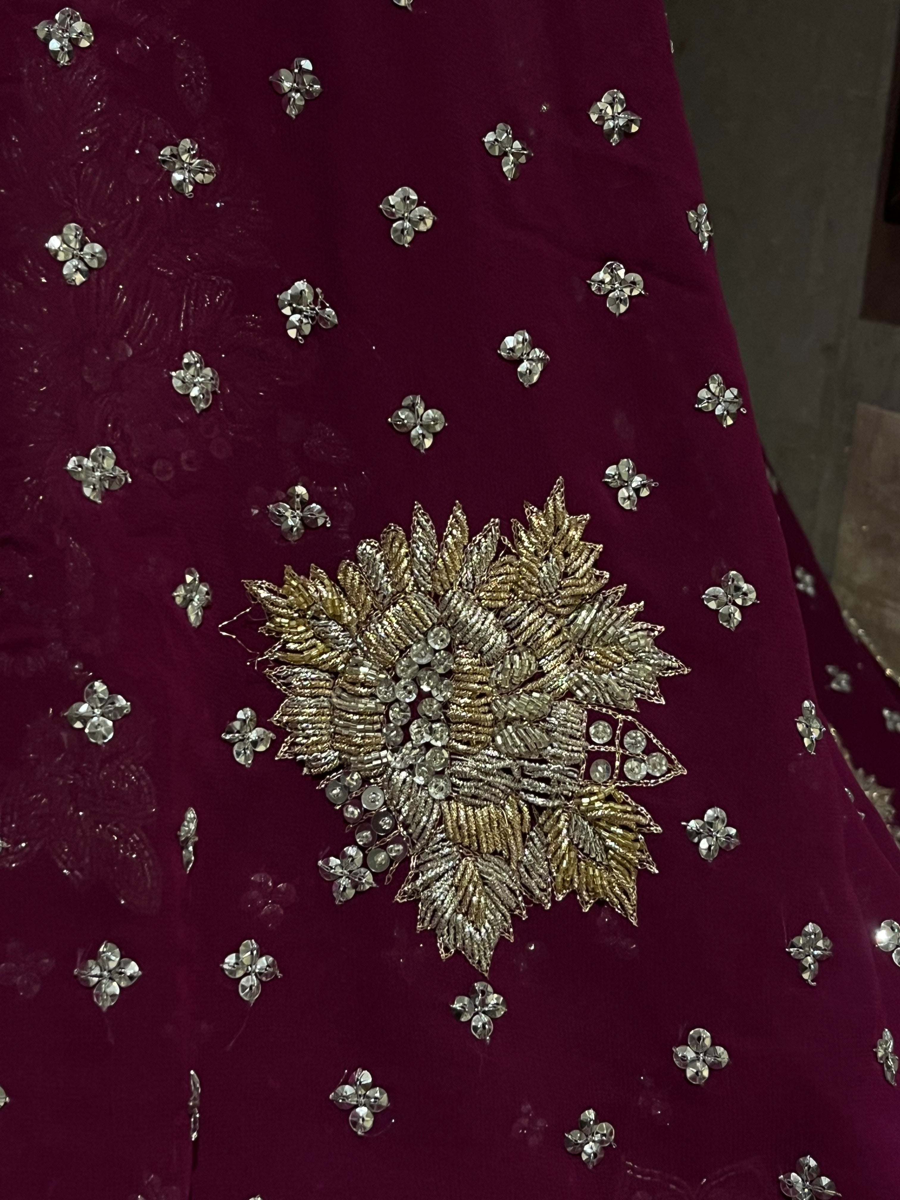 Plum Zardozi Lehenga Set