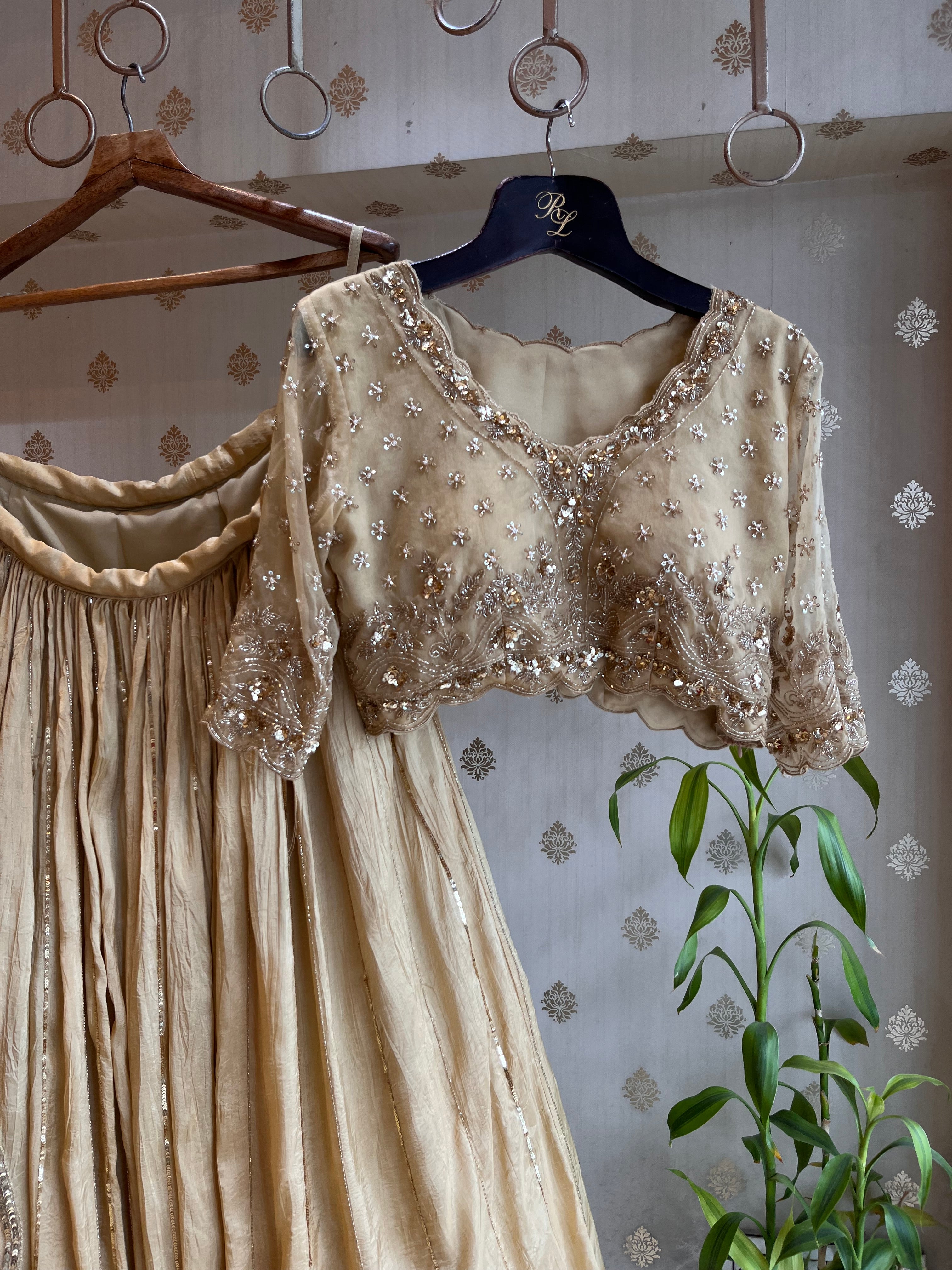 Golden Glam Light Lehenga Set