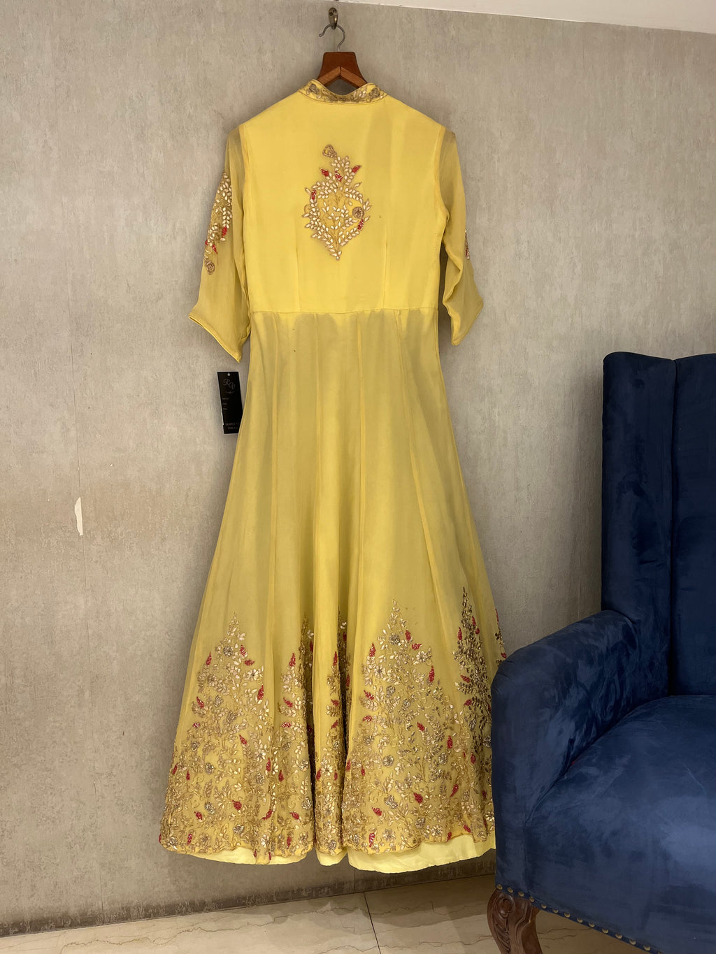 Lemon Yellow Anarkali