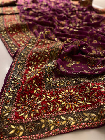 devdas paro wine saree