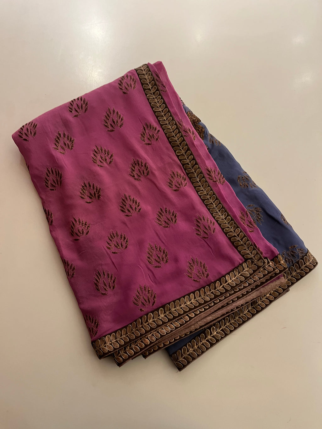 Pink to Purple Ombré Saree