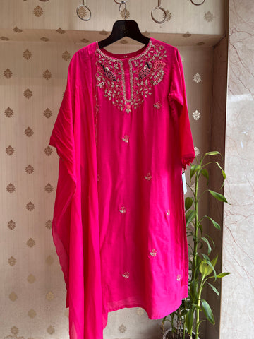 Raani Pink Peacock Suit set