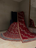 Beautiful Deep Red bridal lehenga set