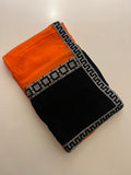 Tangerine PureGeorgette Saree