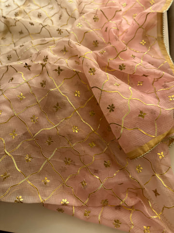 Lotus pink kotasilk saree