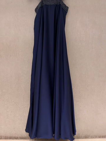 elegant evening gown in satin silk