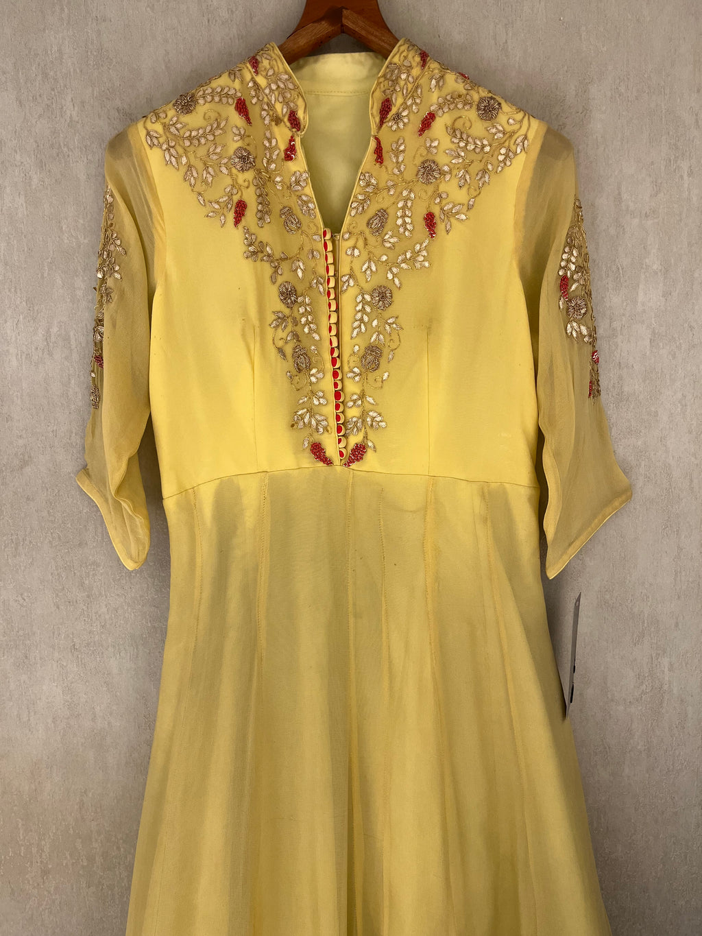 Lemon Yellow Anarkali