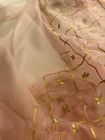 Lotus pink kotasilk saree