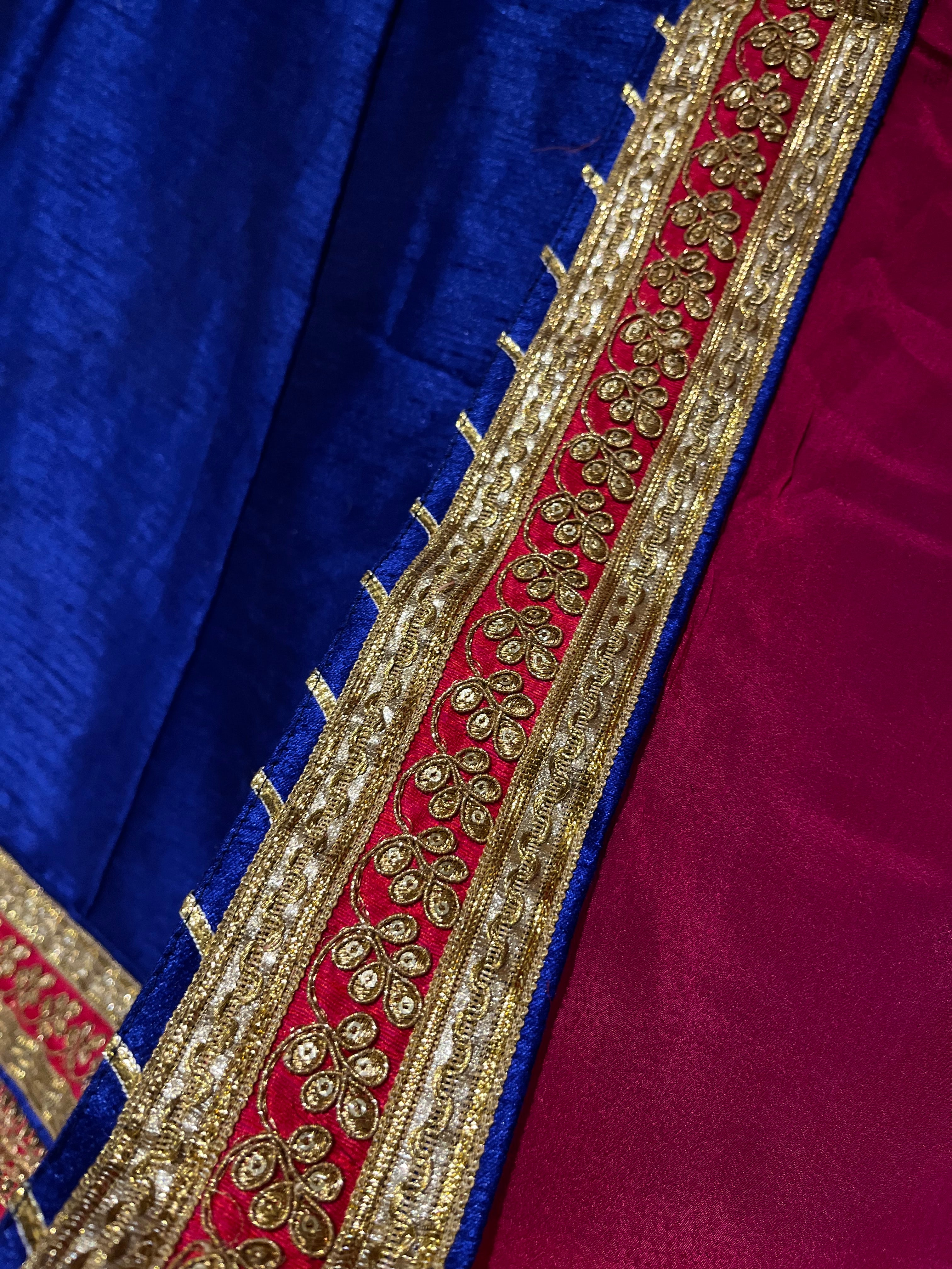 Raw Silk Lehenga Set
