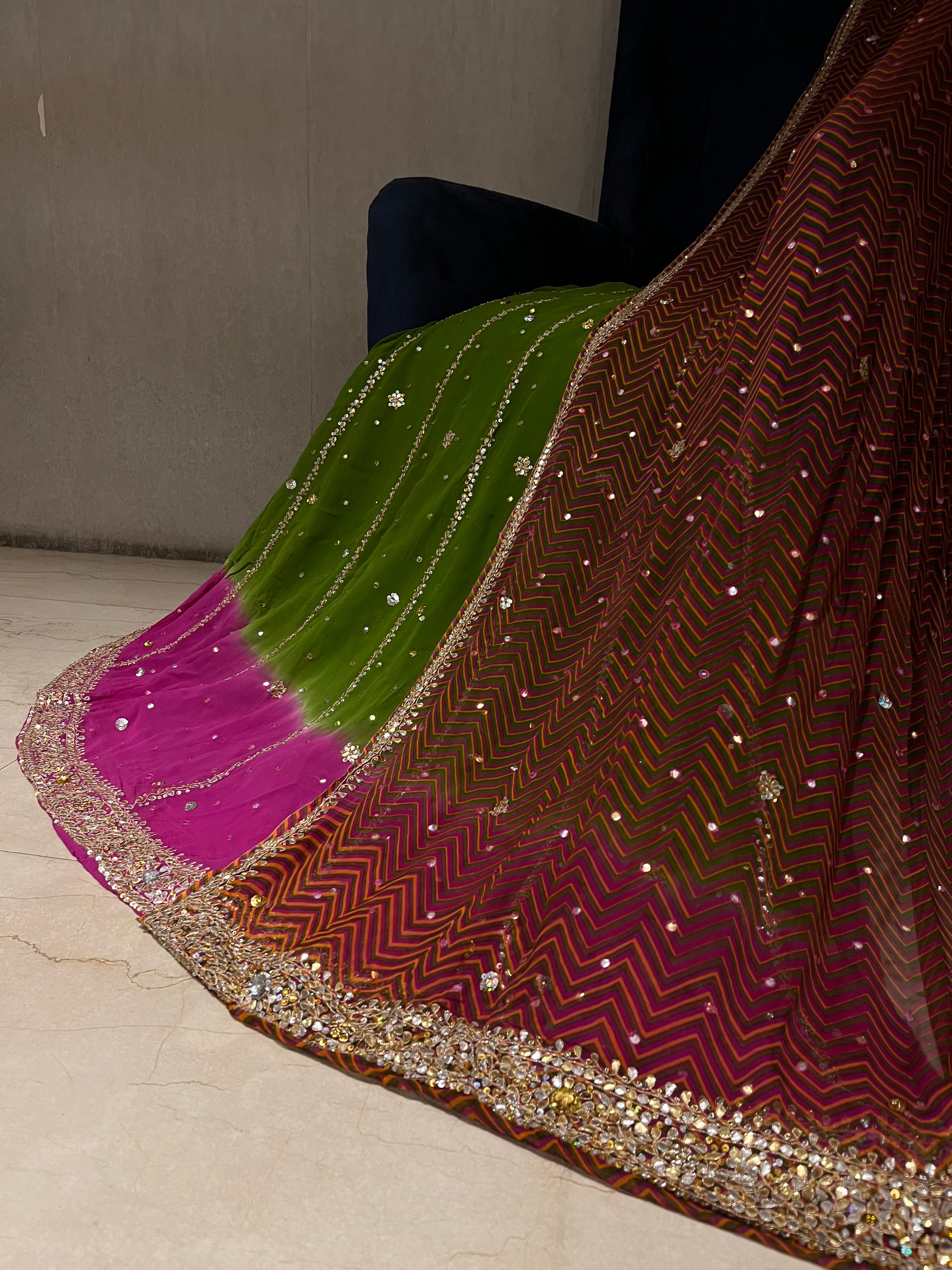 Multi Coloured Lehenga Set
